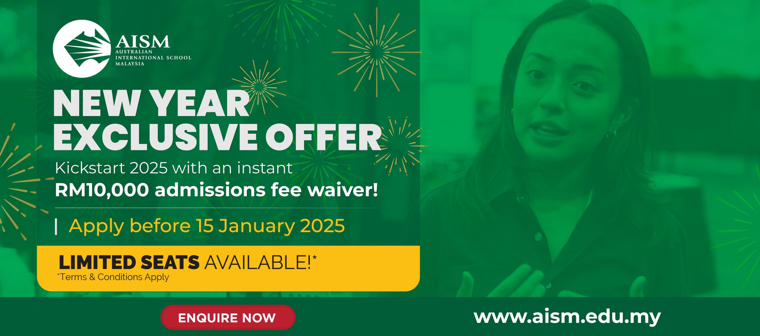 AISM New Year Offer Banner - Desktop view